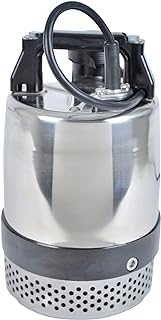 Little Giant FLS-400, 115-Volt, 3600 GPH, 1/2 HP Heavy-Duty Stainless Steel Manual Submersible Utility Pump with 20-Ft. Cord, Steel, 620240