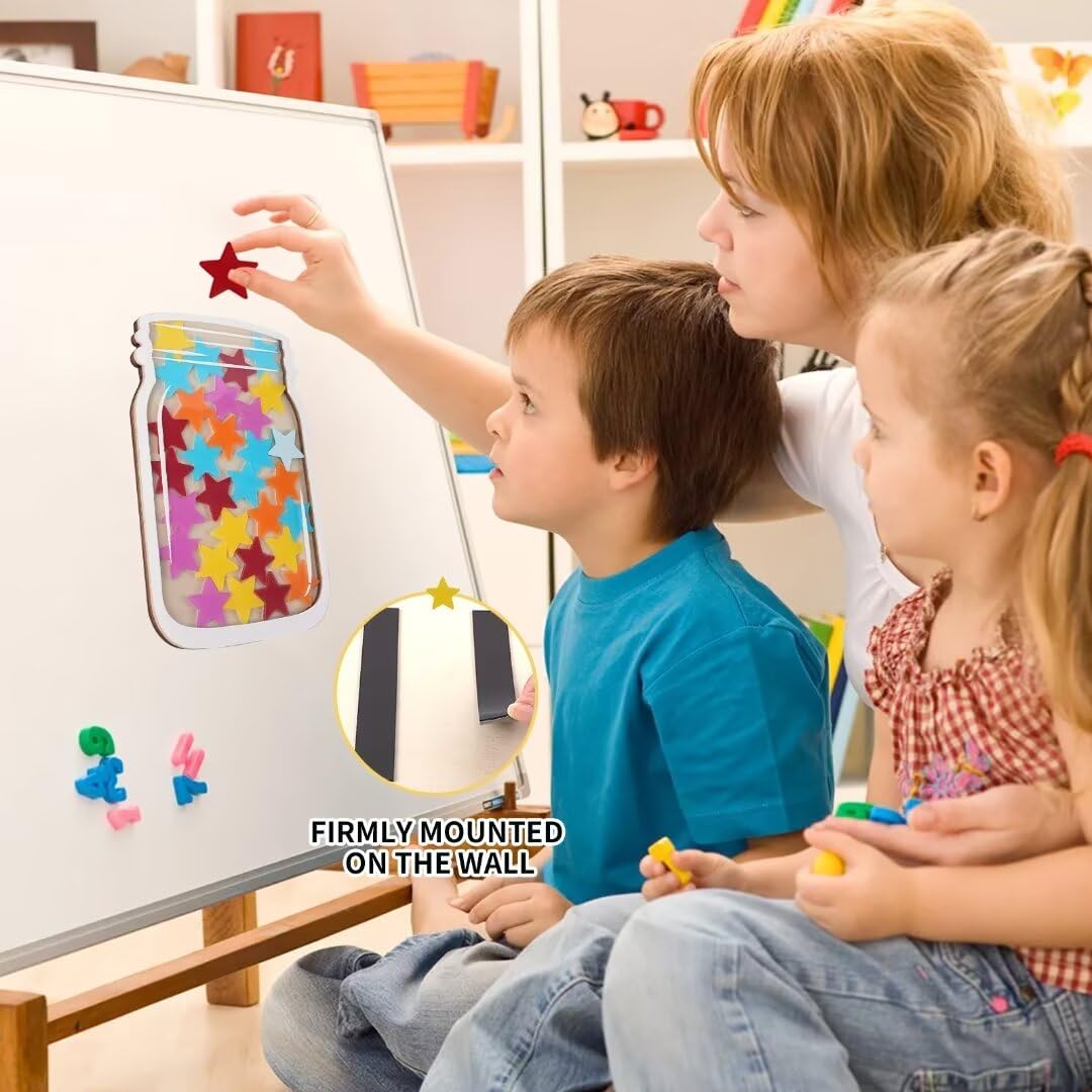 KQDRAVINE Tabella delle Ricompense per Bambini, Barattolo dei Premi per L'addestramento al Vasino, Barattolo delle Ricompense per la Classe, per Il Comportamento di Bambini e Bambine a Casa