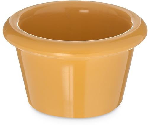 Miniatura 4 de CFS S27552 Ramekin suave de melamina, 1.5 onzas, capacidad, naranja puesta de sol (caja de 48)