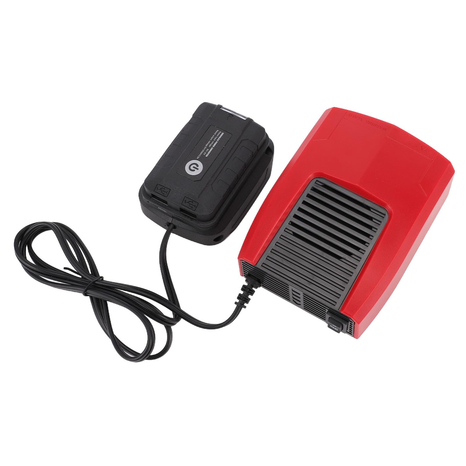 Cocoarm Li Ion Battery Space Heater, 2-in-1 Heat Cool Fan