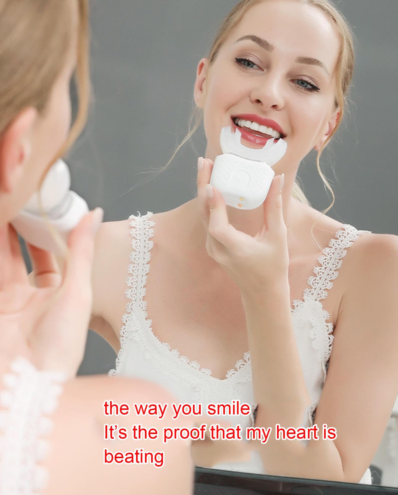 Cepillo de Dientes Ultrasónico, Cepillo de Dientes Automático de 360° en Forma de U, Cepillo de Dientes Impermeable IPX7, Cepillo Eléctrico Para Blanquear Los Dientes,C