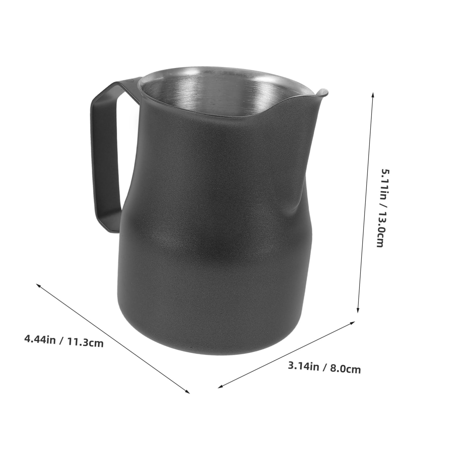 OSALADI 5piezas Cafetera Inoxidable Para Espumar Leche Jarra Pequeña Para Café Para Lattes y Cappuccinos Cafeterías