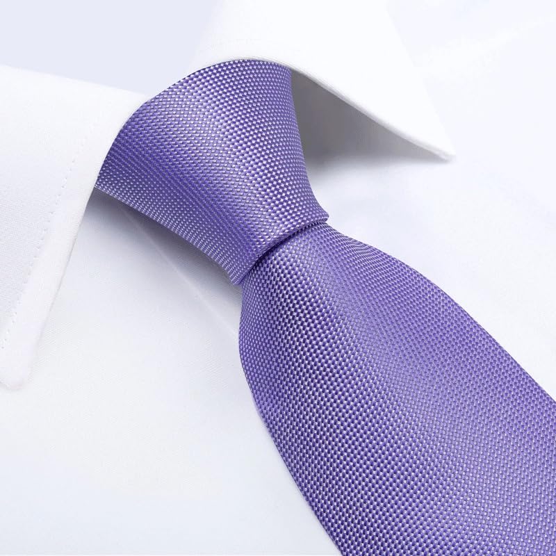 Corbata de seda sólida para hombre 8cm formal miniatura 3