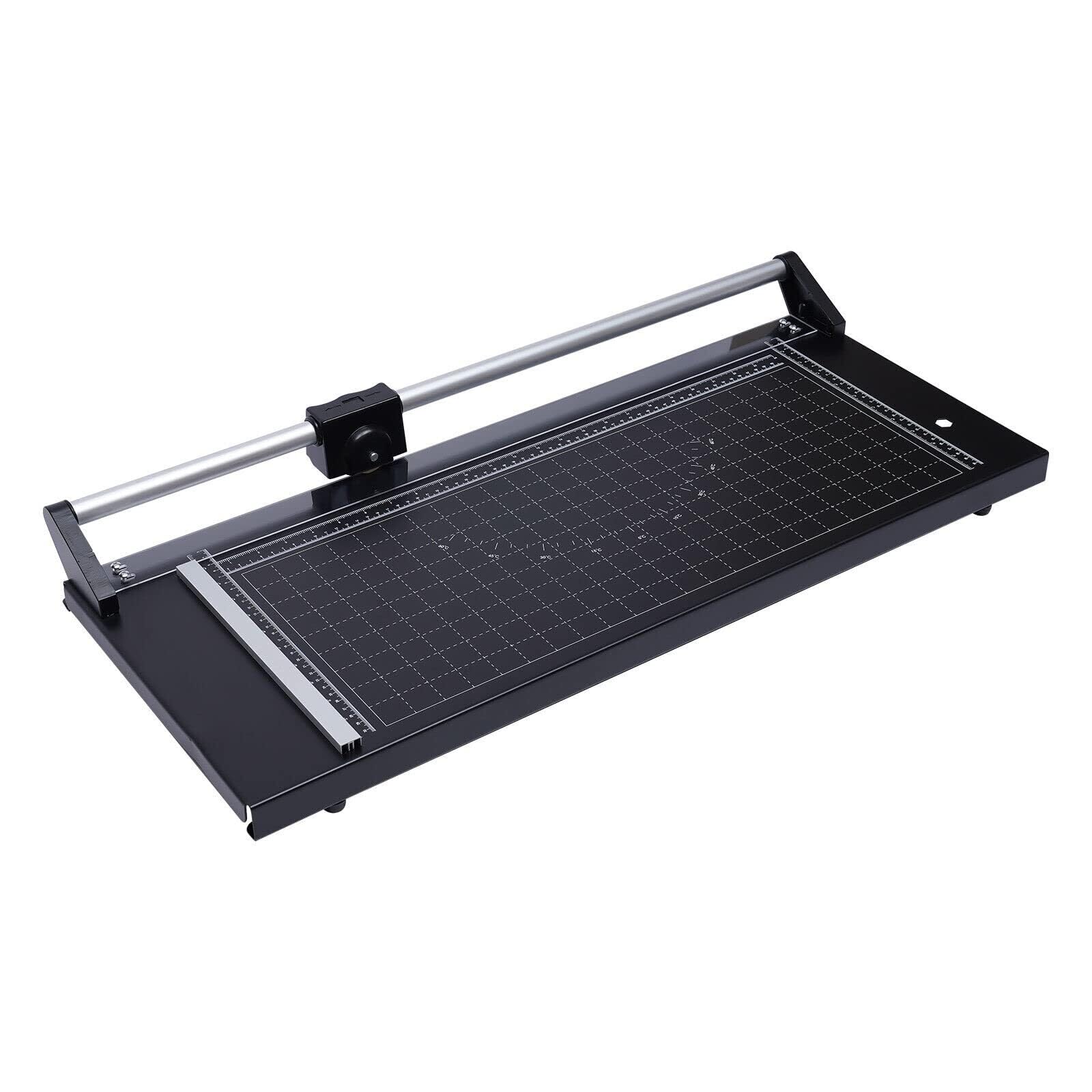 Taglierina per carta da 61 cm per A3, A4 e A5, in metallo, rotante, grande, manuale, affilata, con righello di posizionamento magnetico con mobilità