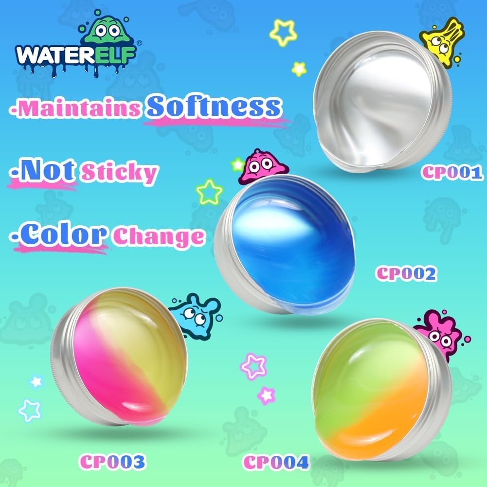 WATERELF Clear Putty 90g, Falling Water Liquid Glass, Never Dries Out, Non-Toxic Fidget Toy - Image 3