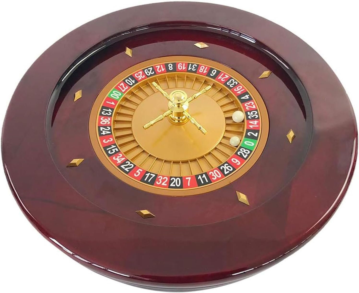 Deluxe Casino Grade Roulette Wheel Set con 2 palline, perfetto per le serate di gioco a casa e giochi da tavolo per il tempo libero