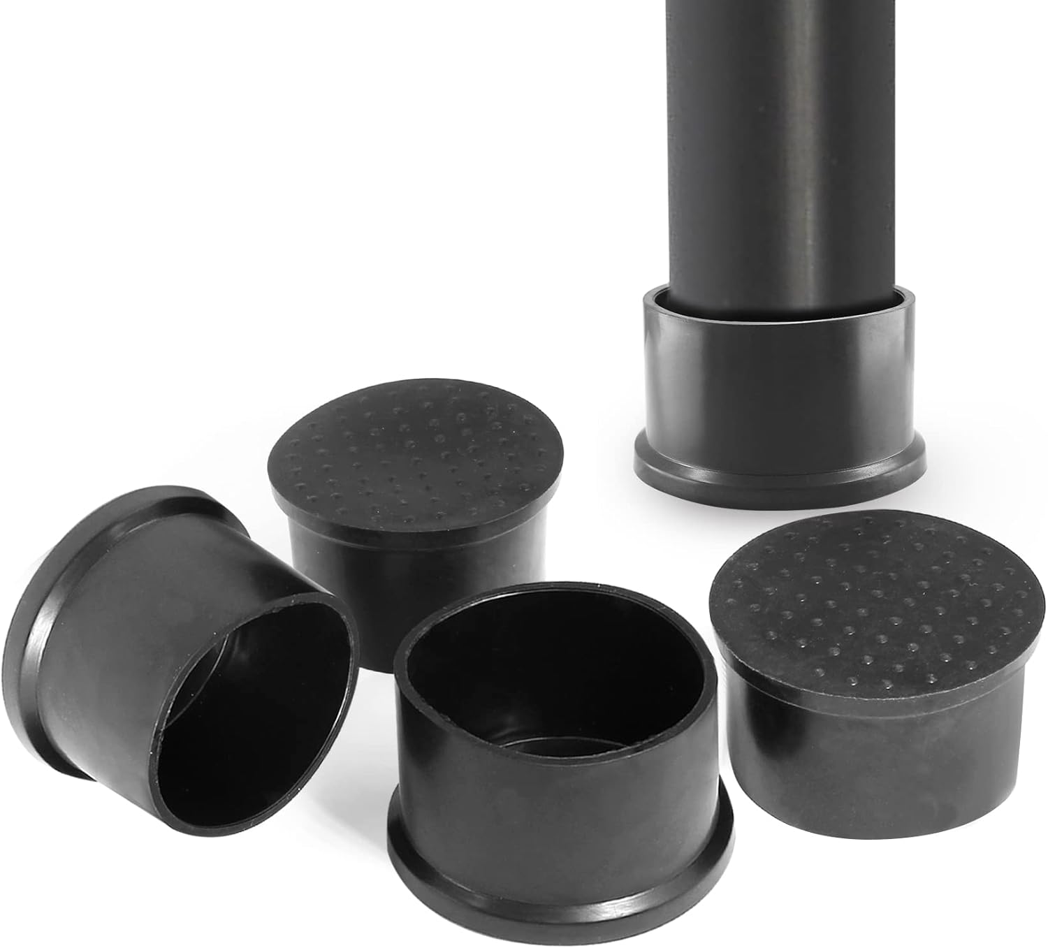 Uenhoy 20 Pcs 2" (50mm) PVC Chair Leg Caps Round Chair Leg Floor