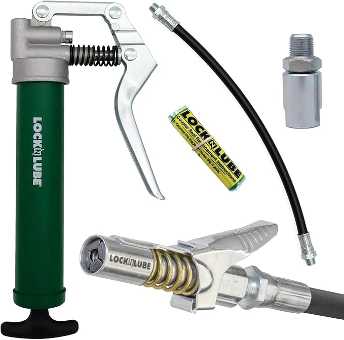 LockNLube Mini Grease Gun Kit. Includes Our Patented Grease Coupler