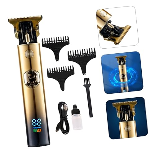 Miniatura 8 de KALLORY 1 juego de herramientas recortadoras de herramientas Golden Men Gapped Edgers inalámbricas afeitadoras de corte recargables afeitadoras de