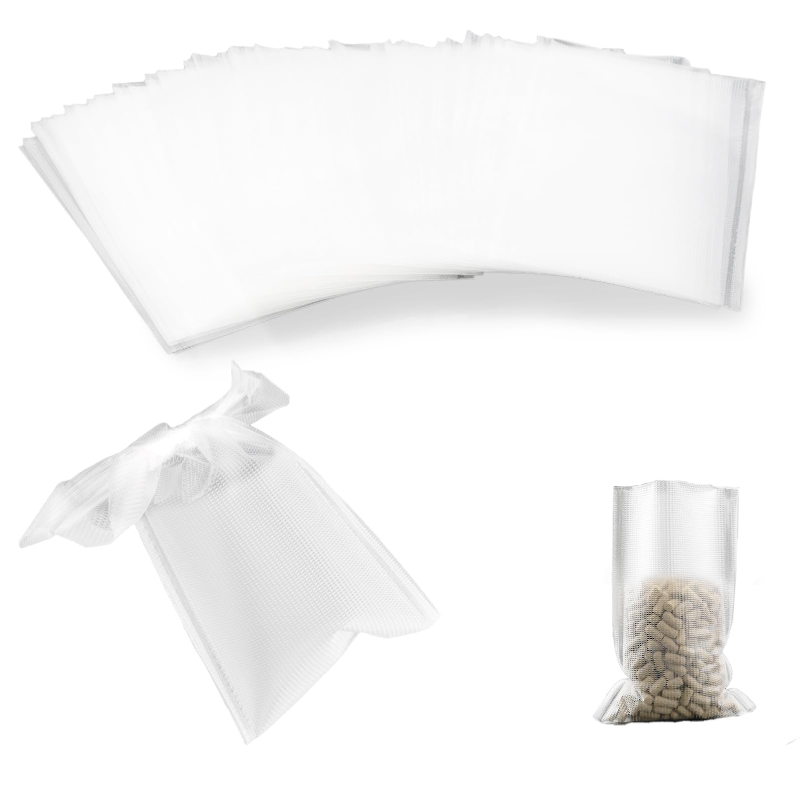 PVA worki wędkarskie 60 x 120 mm, rozpuszczalne w wodzie, 50 sztuk, rozpuszczalne w wodzie worki, worki PVA, szybkie woreczki do wędkowania, przynęty karpiowej, mączki rybnej, pelletu