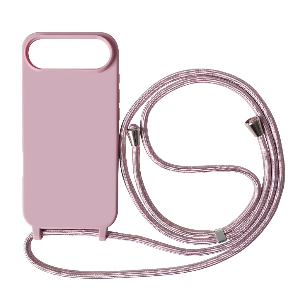Funda Compatible con iPhone 16(6.1"),Ajustable Collar Correa de Cuello Cordón Cuerda Carcasa TPU Bumper Silicona Skin Caso para iPhone 16(6.1")-Rojo — view 77