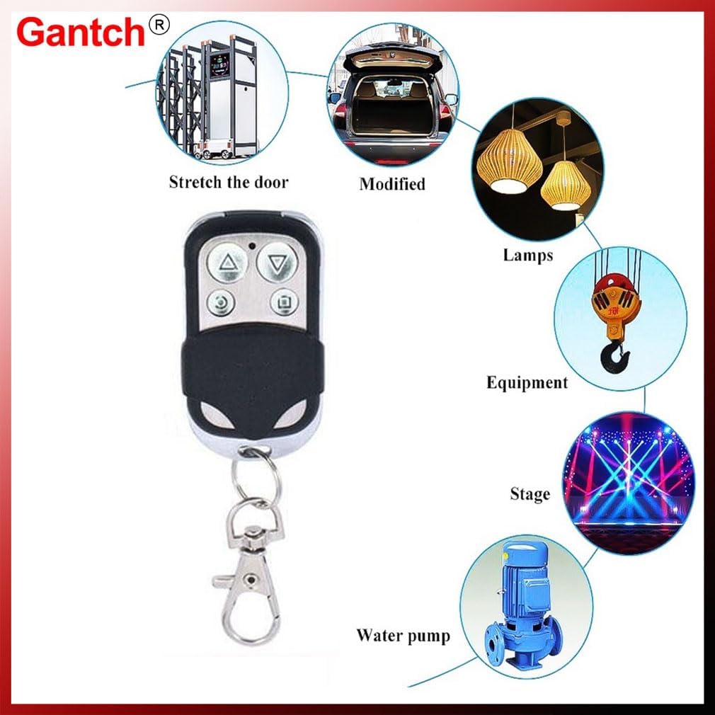 Cloning Remote Control Keychain, Replacement Garage Door Electric Gate, Duplicates and Replaces Original Factory Remote Controls for Vehicle Central Locking Systems, Electronic Garage Doors (Arrow)