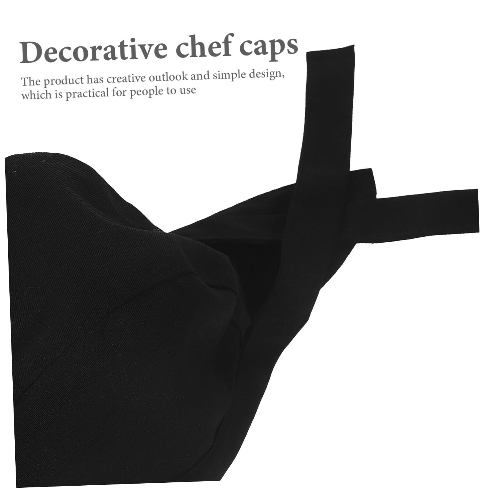 GALPADA Cappello da Chef in Cotone Nero, 6 Pezzi, per Ristorante | Sala da Pranzo e Cucina, Stile Semplice e Classico, Adatto a Chef di Ristorante