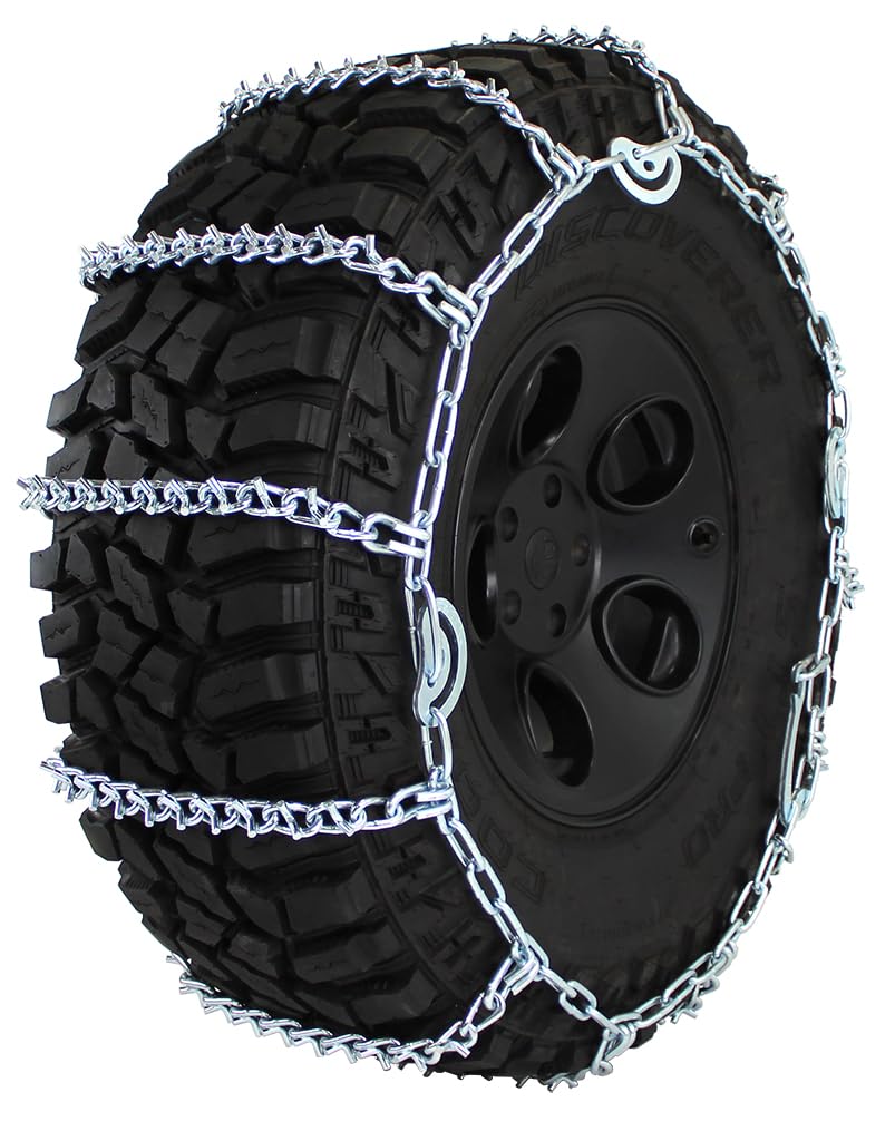 Quality Chain Light Truck Wide Base Carbon Link V-Bar Cam-Style Tire Chains (3835QC)