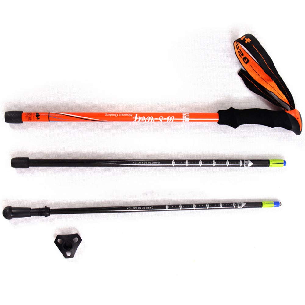 GSP Trekking Pali 3 sezioni Bastoncini da Trekking 135 cm/Impermeabile Antiscivolo Facile Installazione Carburo Fibra di Carbonio Escursionismo Campeggio/Trekking/Speleologia Trekking