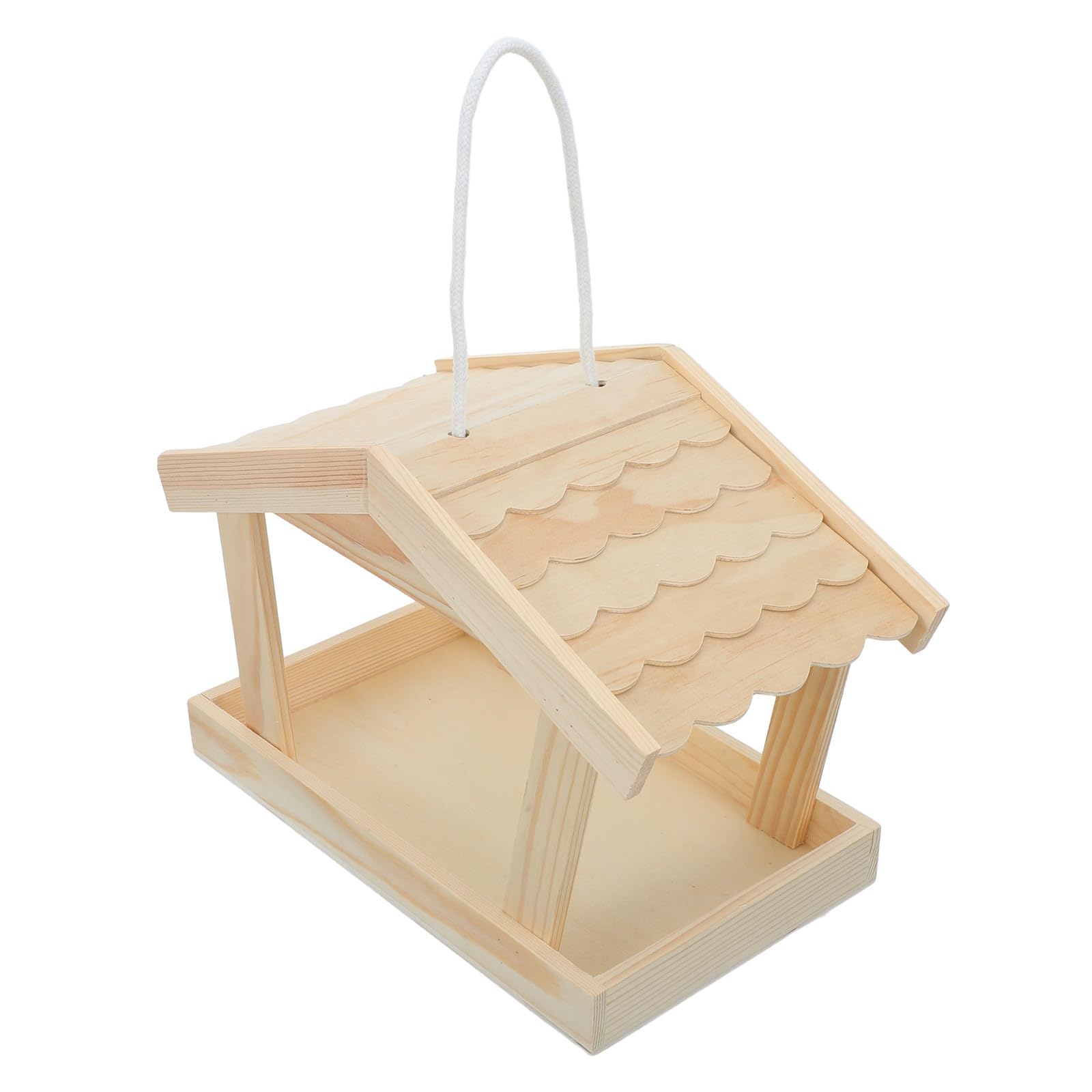 Lurrose Mangeoire Intempéries aux en Pin Oiseaux Sauvages Résistant pour Suspendue Design Maison Rustique pour Jardin et Arrière-Cour, pour Pinsons