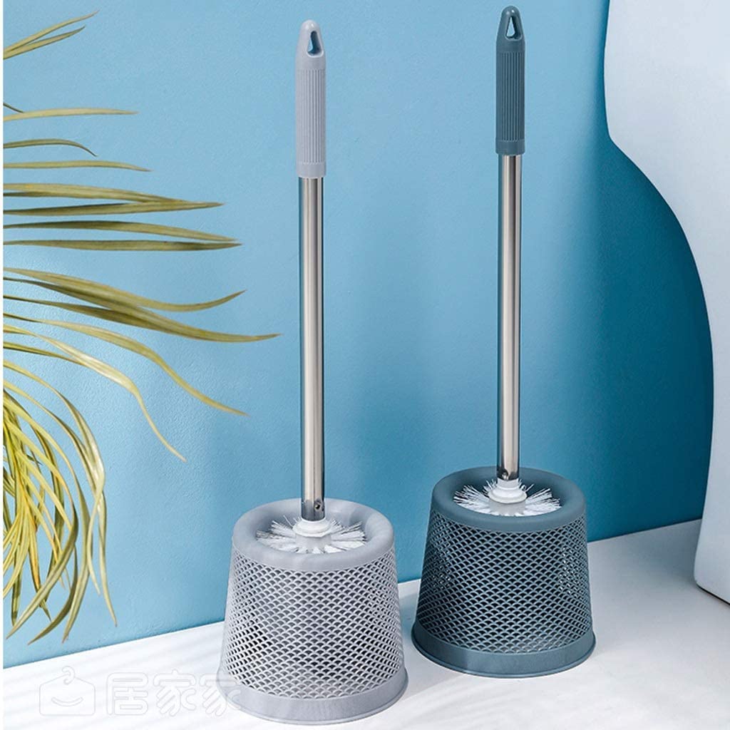 Cepillo Limpiador de Inodoro Escobilla y Soporte para Inodoro Diseño Moderno con cerdas Fuertes Juego de cepillos limpiadores de Inodoro para baño Juego de cepillos de Limpieza para Inodoro Cepillo
