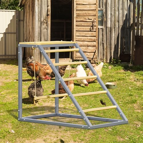 Image of Chicken Coop Roosting Perch Essentials：Perfect for Backyard Poultry, Easy Installation &,Farm Roost Toys for Chickens(37.5''L x 15.7'' W x 27.5H'')
