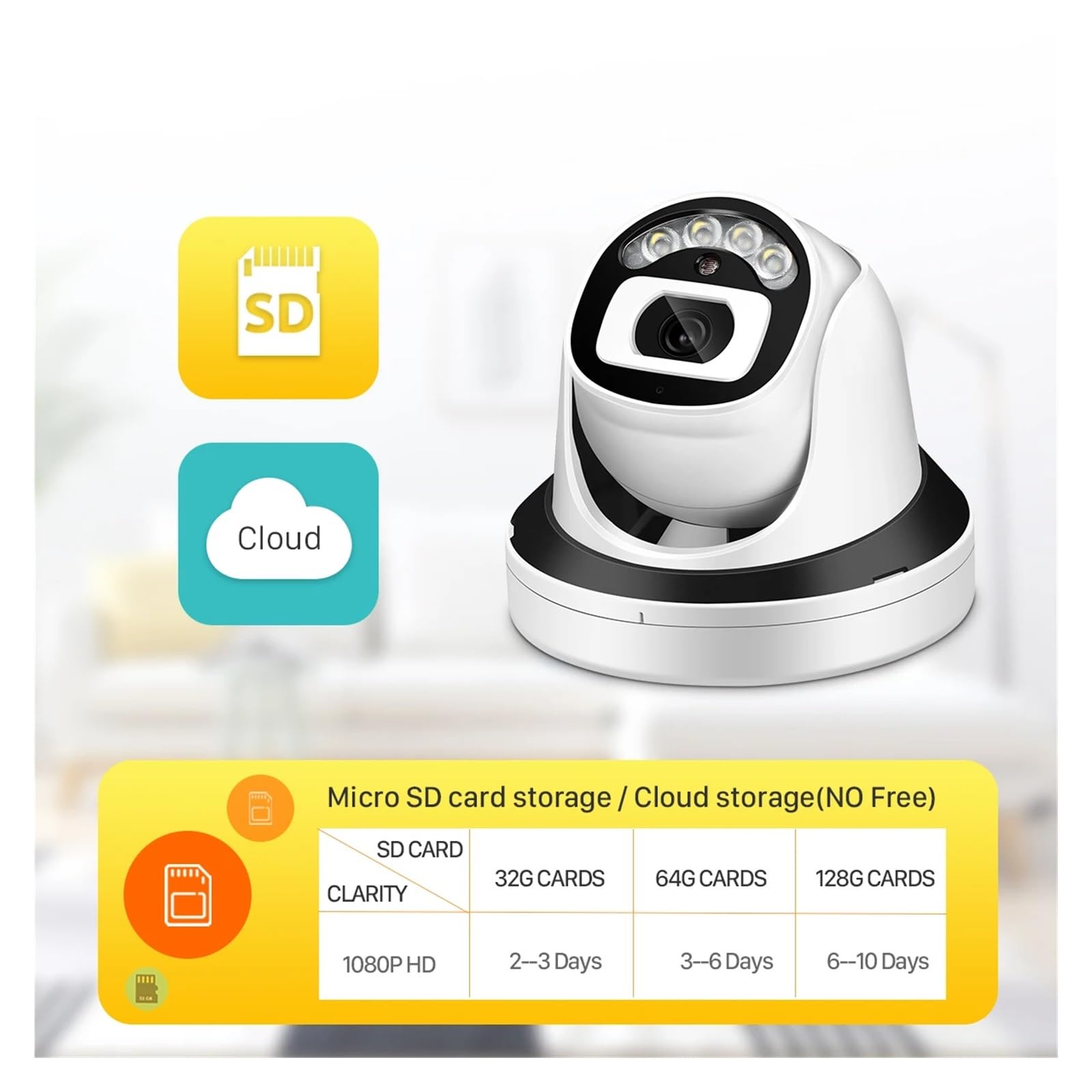 Caméra de sécurité IP WiFi HD 5MP