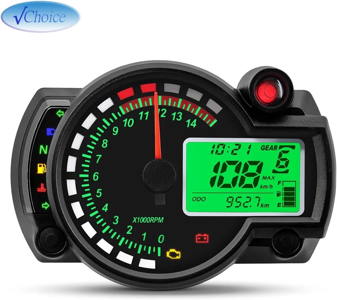 Speedometer Odometer Motorbike 12v Motorcycle Universal Speedometer for 7 Colors Digital Odometer Gauge Moto Dashboard Meter Tachometer Odometer Digital Meter