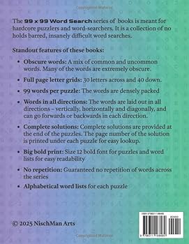 99x99 Word Search: Extreme Difficult Hard Puzzles for Adults