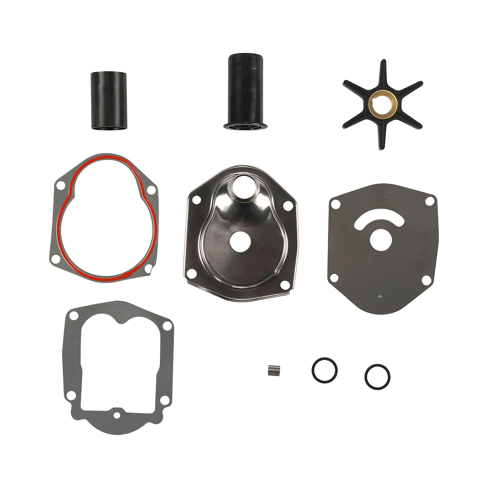 Componenti di restauro della girante del motore 821354A2 in acciaio inossidabile resistente per vari modelli di imbarcazioni Set di riparazione del ventilatore dell'acqua del motore marino