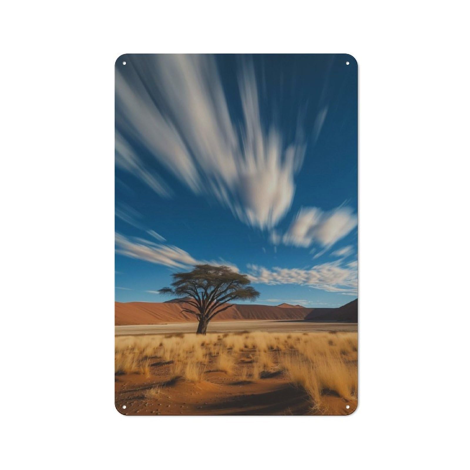 Junmoney Desert Winds Sky In Motio Industrial-Style Tin Sign 30X20cm For Pub Or Café, Suited To Pub Decor Enthusiasts