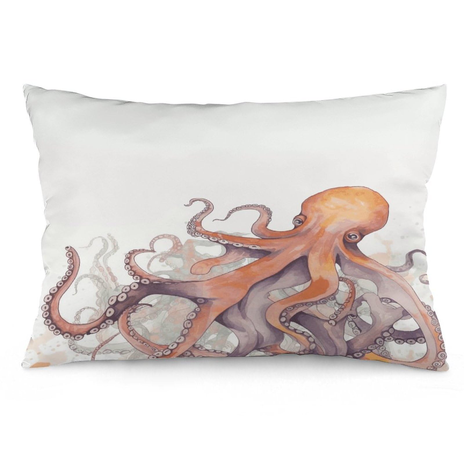 Octopus Tentacles Throw Pillow Cover Soft Lumbar Pillow Covers with Zipper Breathable Rectangular Cushion Case Polyester Pillow Case Decorative Body Pillow Cover for Couch Bed