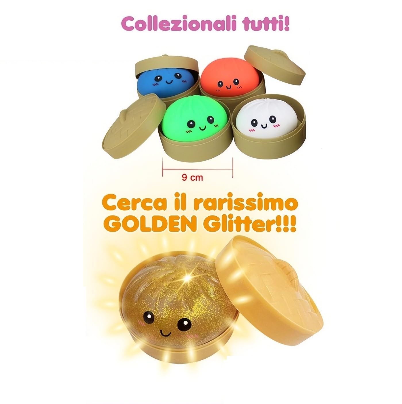 Baozi Squishy VERSIONE GRANDE morbido Kawaii antistress 9 cm - Giocattolo per bambini sensoriale Raviolo Cinese