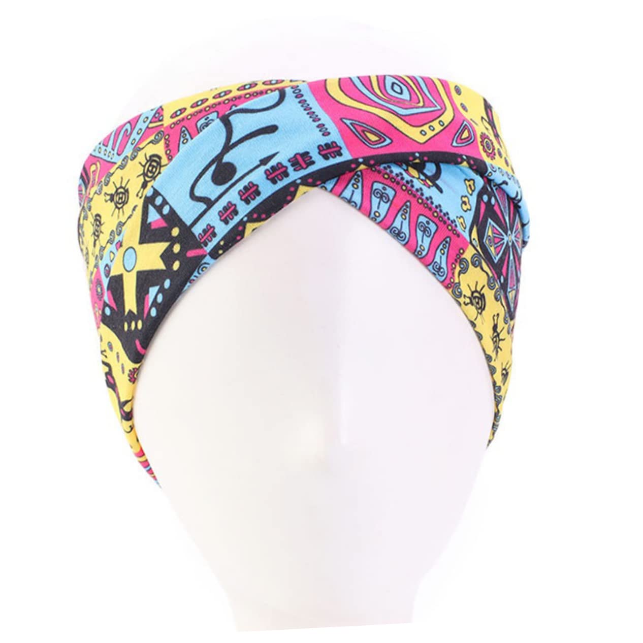 DOITOOL 12piezas Diademas Étnicas Para Mujeres Estilo Bohemio Accesorios De Cabeza Para Yoga y Deportes Bandas Absorbentes De Sudor Vibrantes