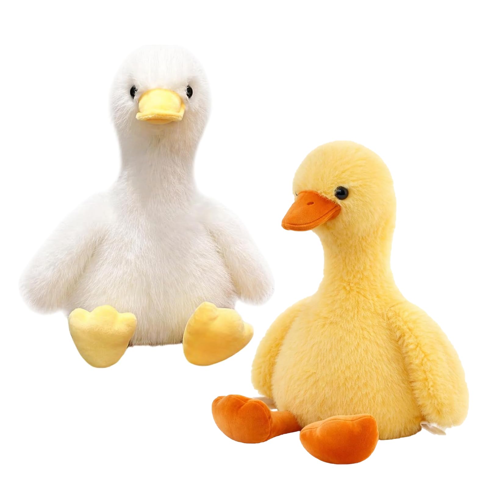 ZPSCXQ 2 Pcs Duck Teddy, Duck Toy and Cuddly Toy Set, Soft Plush Companions for Bedtime Comfort and Travel Support, Decorative Duck Plush Measuring 20-25 cm