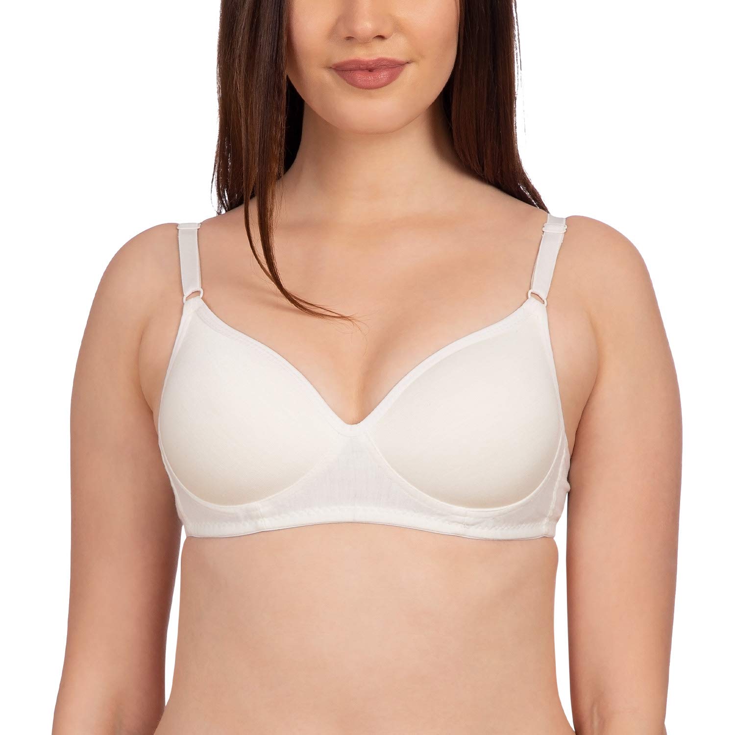 komli Lightly Padded Super Soft Bra - Cotton Rich - Full Coverage, Multiway Straps, Wireless, Seamless- T-Shirt Bra-picture-34