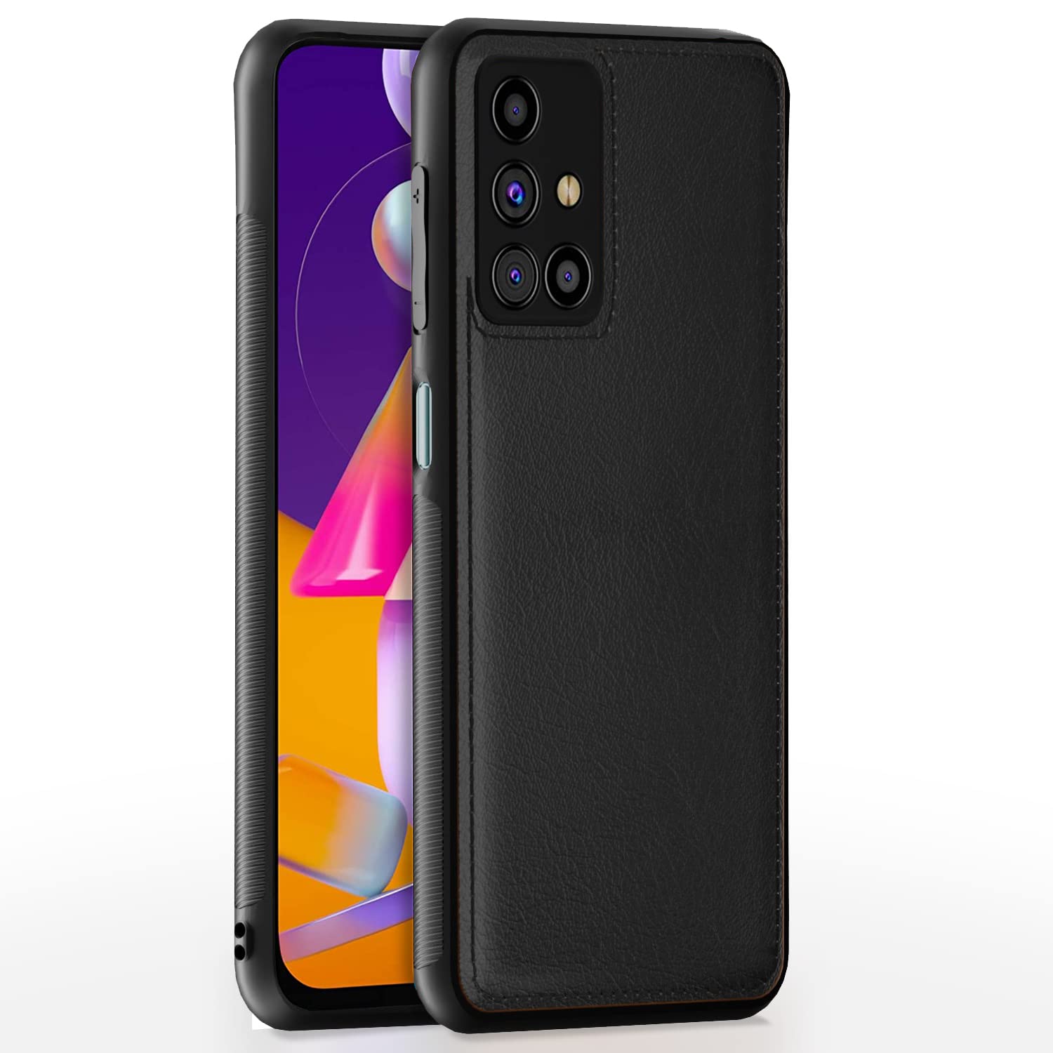 Pikkme Samsung Galaxy M31s Back Cover | Pu Leather | Soft Touch | Raised Edges | Bumper Case for Samsung Galaxy M31s (Black) (B0BR5GV16L) Amazon Price History, Amazon Price Tracker