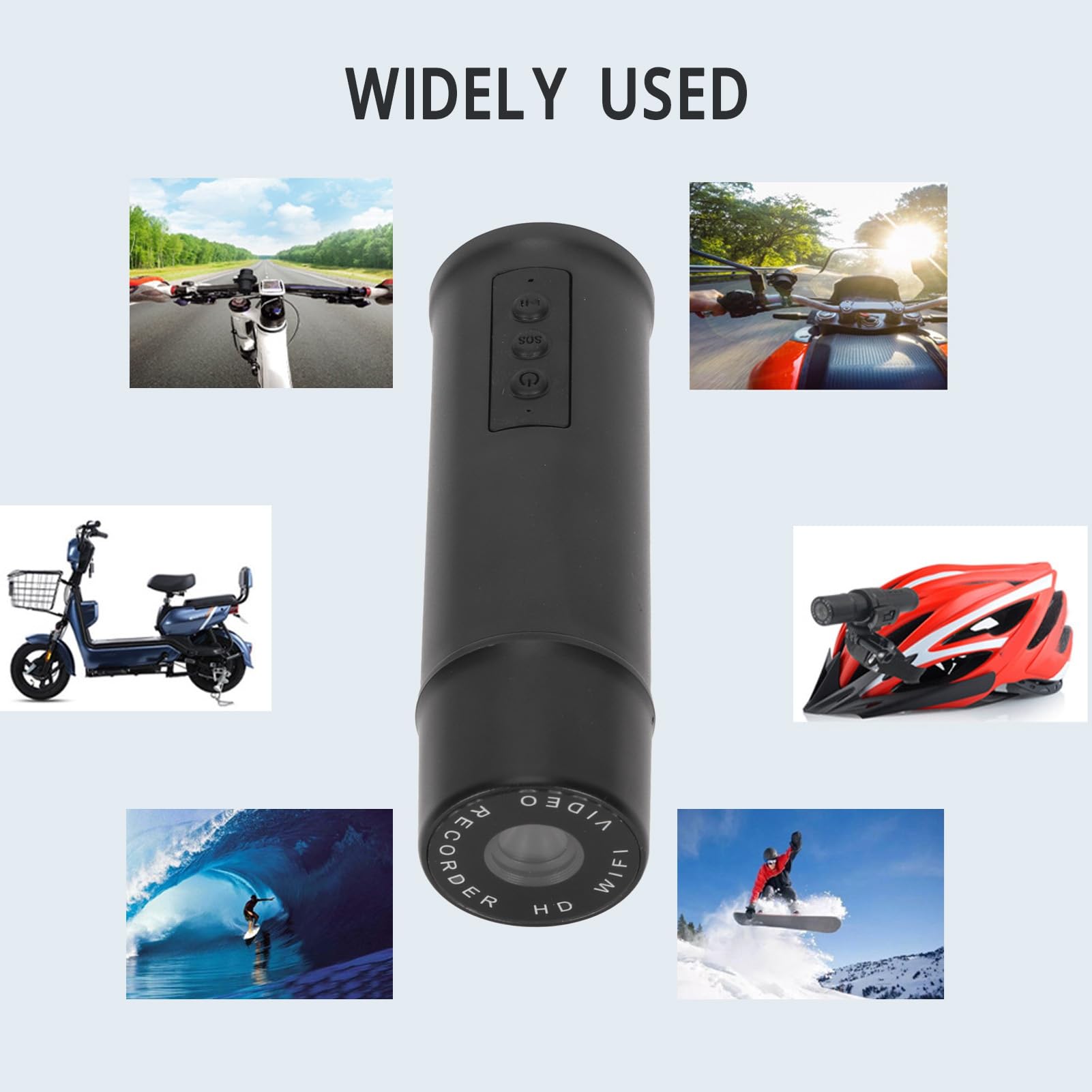 Dash Cam per Moto, Dash Cam per Moto 1080P Anteriore e Posteriore, Mini Telecamera Sportiva per Esterni Grandangolare da 120 Gradi per Motocicletta