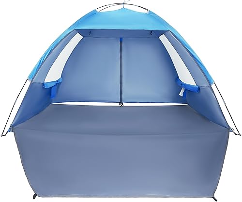 CAMEL CROWN Tienda de campaña de playa UPF 50+ para 2356 personas, parasol ligero y portátil con anclaje de arena, día de playa familiar y aventuras