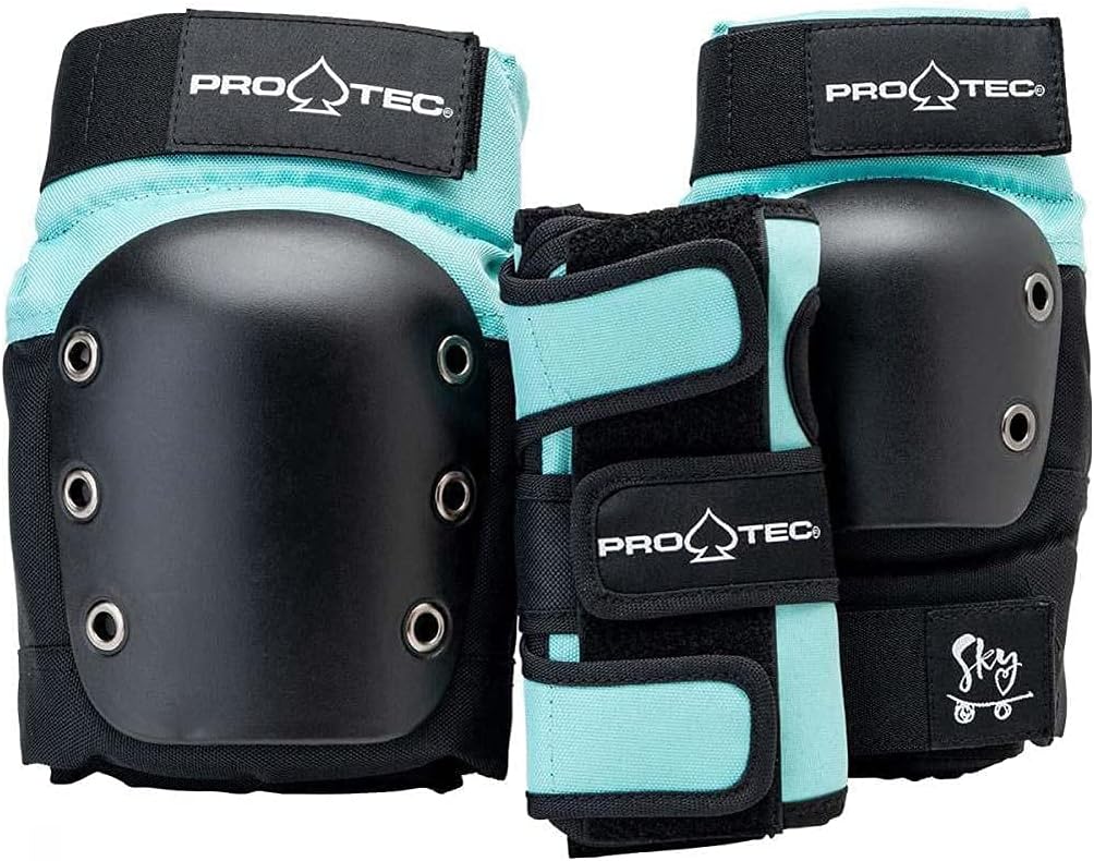 Pro-Tec Street 3-Pack Pad Set - Protective Gear for Skateboarding, Roller Skating, Scooter, Bicycling