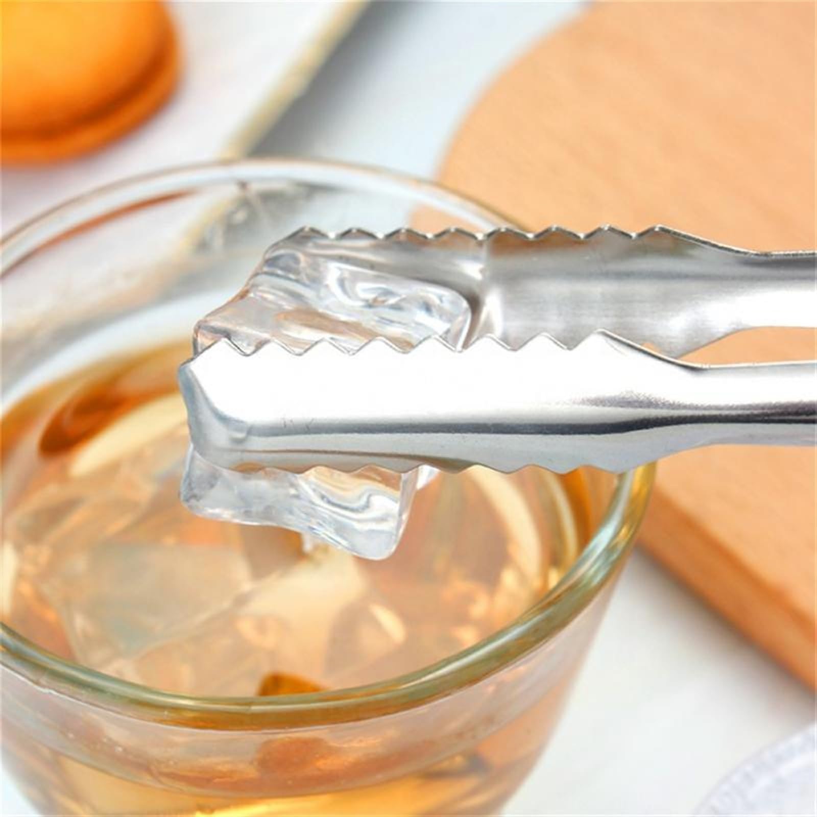JINGYAN Pince à glaçons 1 Pcs Ice Clip Stainless Steel Tongs Gold Sugar Cube Metal Food Meat Bread Party Kitchen Accessories