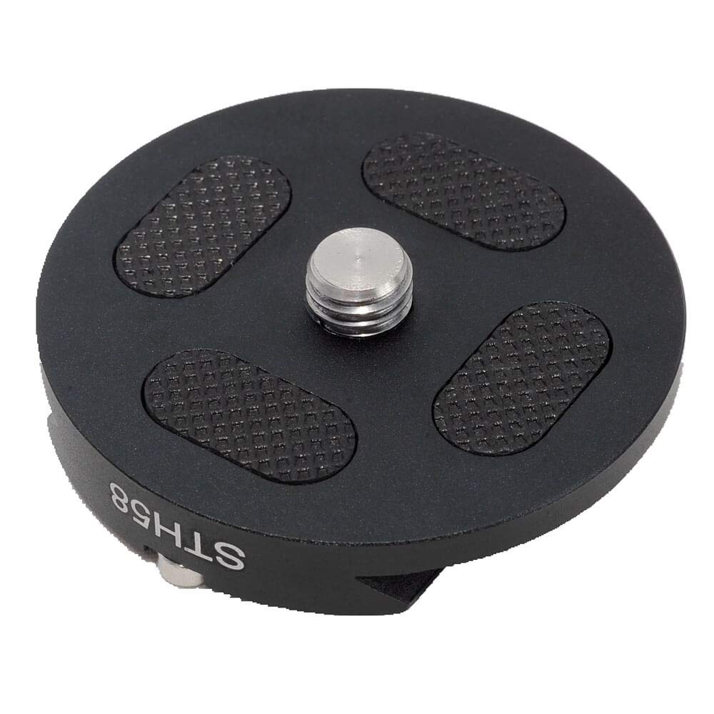 iShoot Adapter szybkiego zwalniania głowicy statywu do wspornika, płynu, głowic kulowych z okrągłym dnem i otworem na śrubę 3/8, Arca-Swiss Fit Quick Release Plate