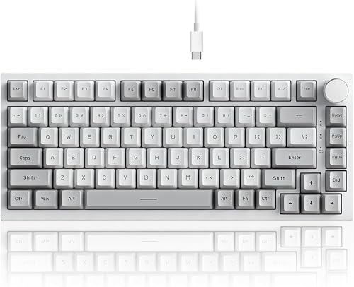 FIRSTBLOOD ONLY GAME. AK820 Teclado mecánico con cable al 75%, teclado para juegos montado en junta intercambiable en caliente con interruptores