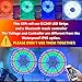 Complete 65.6 Foot Music Color Chasing LED Strip Light Kit, 24V 20 Meters Waterproof Flexible Addressable RGB LED Tape Light Works With SP107E Support iOS Android, For Home Decorations