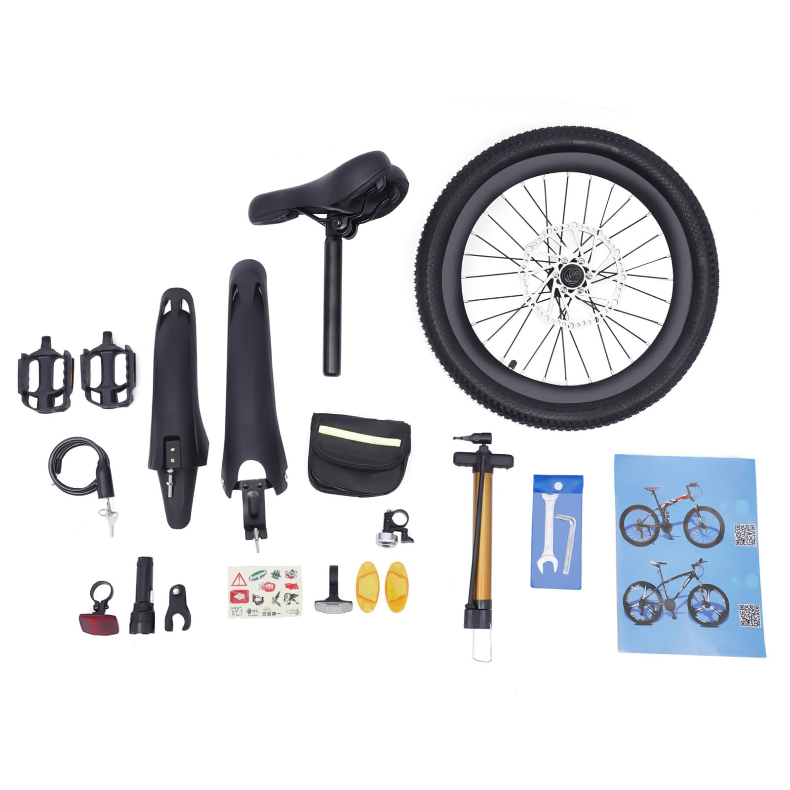 Bicicleta de montaña para niños, 18 pulgadas, bicicleta de montaña, para jóvenes, jóvenes, niñas, MTB, con bomba de neumáticos, para niños y niñas de 5 a 10 años