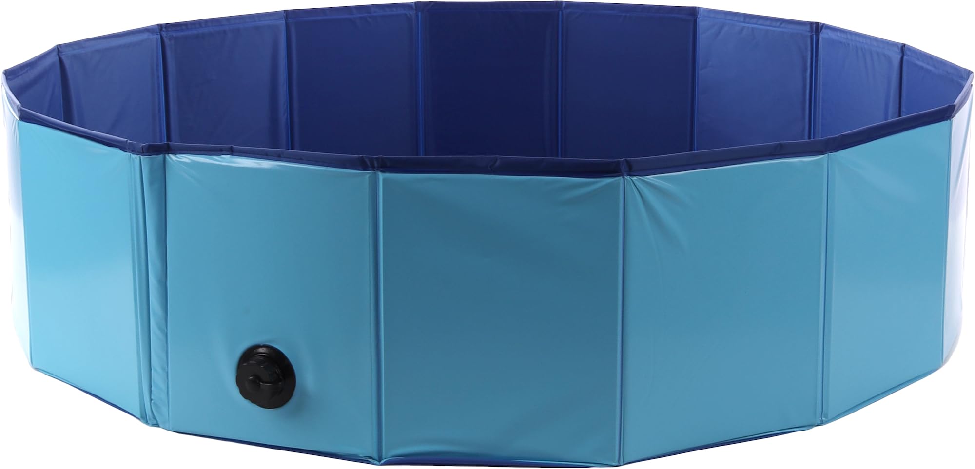 piscina per cani - piscina rotonda blu 120x30 cm - plastica resistente - pieghevole - senza pompa - con valvola di scarico - estate - tipo tappetino refrigerante cane