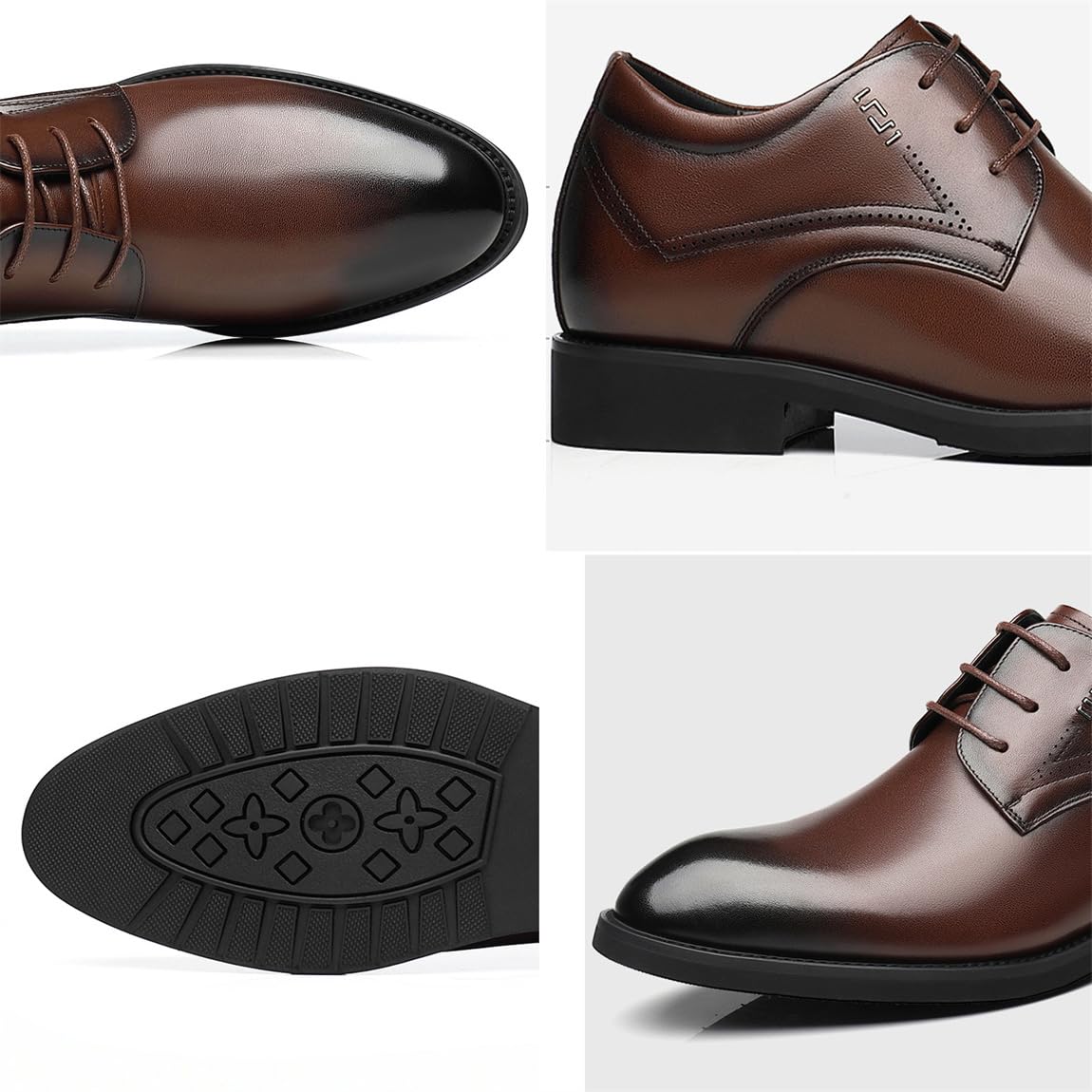 VIBLiSS Herren Unsichtbare Höhe Erhöhung Kleid Schuhe Casual Aufzug Oxford Für Casual Hochzeit Business Formal
