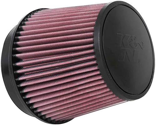 K&N Filtro universal con abrazadera alto rendimiento, premium, lavable, repuesto filtro del motor Diámetro de la brida 6 pulgadas, altura del filtro