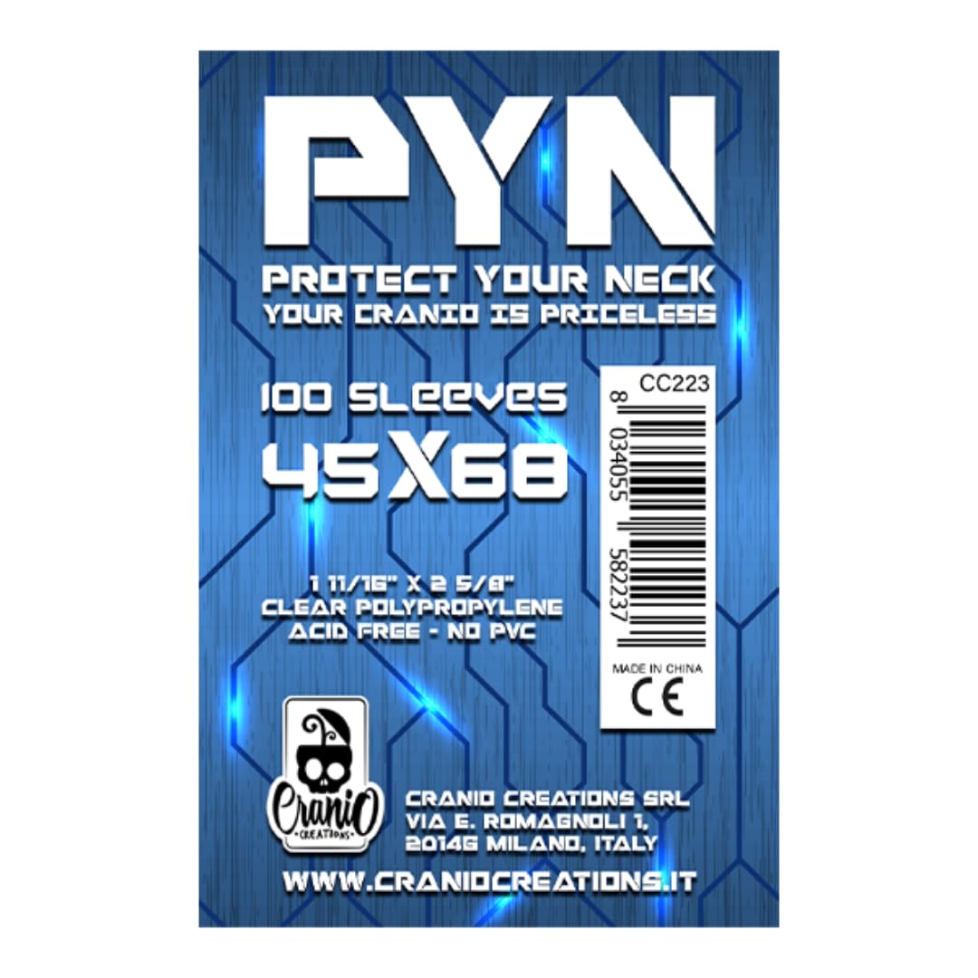 Cranio Creations CC223 Pyn 100 Sleeves – 45x68 Mm, Kartenschützhüllen Für Sammelkarten