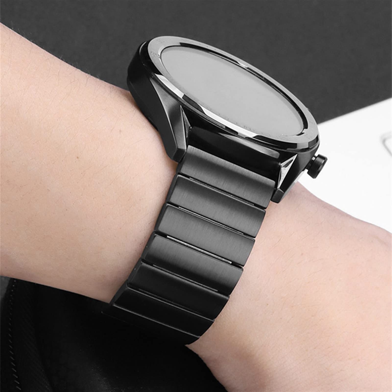 Pasek do zegarka ze stali nierdzewnej 16mm18mm 20mm 22mm metalowy pasek do zegarka dla kobiet męskie paski do wymiany zegarków (zwart 16mm)
