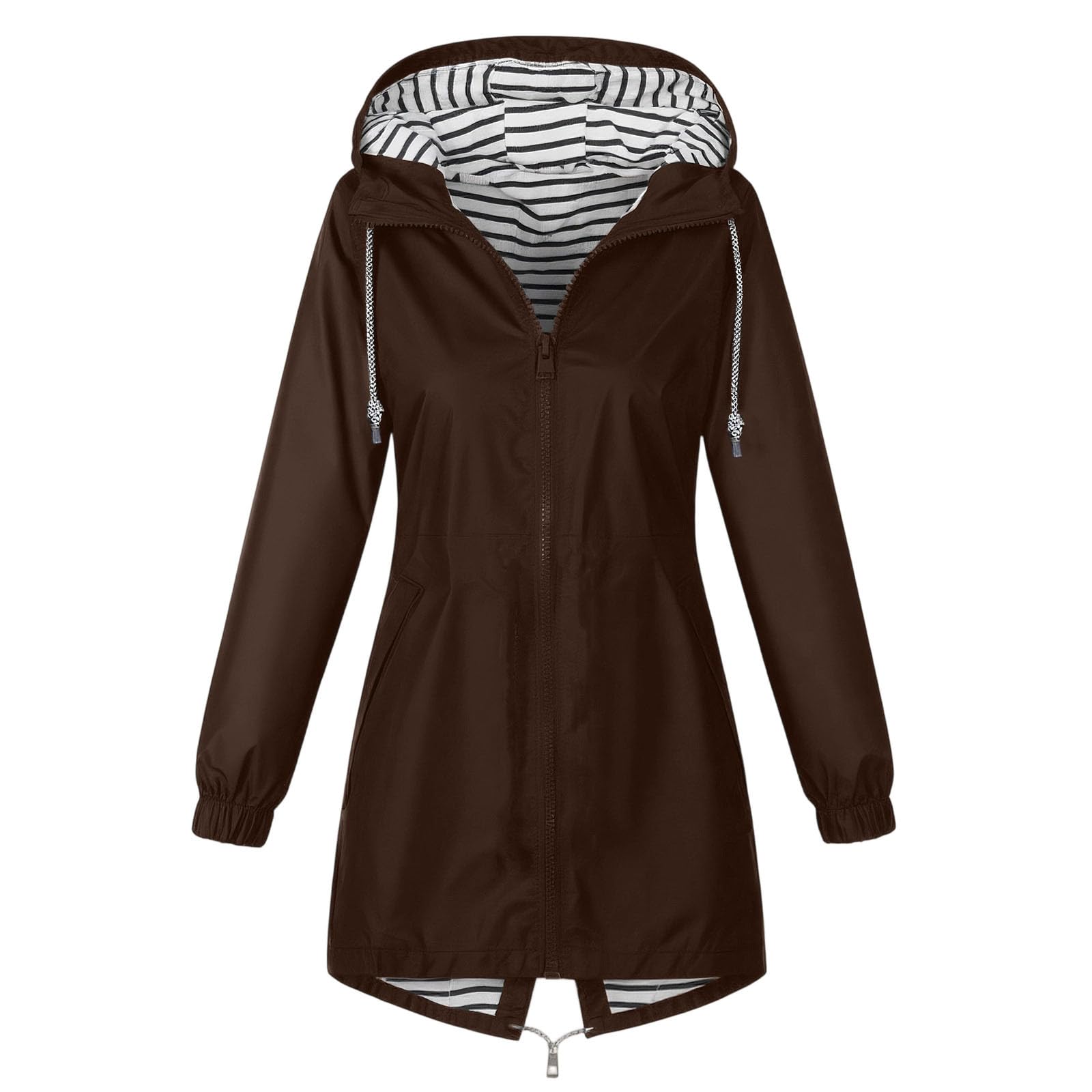 Generisch Regenjacke Damen Wasserdicht Kapuzenjacke Übergangsjacke Leichte Jacke Sport Outdoorjacke Trekking Windbreaker Frauen Fahrrad Windjacke Atmungsaktiv Funktionsjacke mit Kapuze Und Taschen