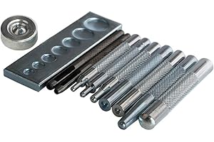 DIY LeatherCraft Rivets and Tools Metal Punch Kit for Rivet Installation