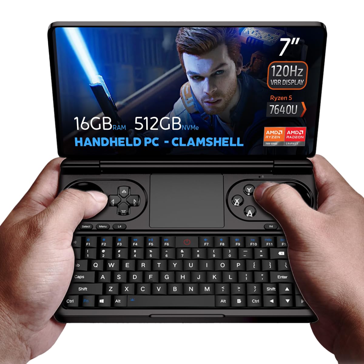 ミニPC GPD Win mini Ryzen5 7640U 16GB GPD WIN Mini 2024 elde taşınabilir oyun bilgisayarı, AMD Ryzen 5