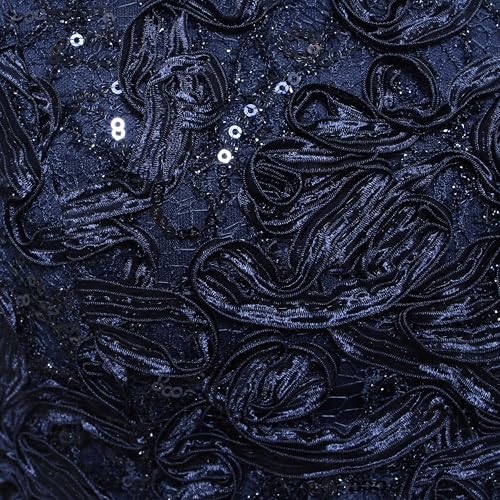 Alex Evenings Women's Long Stretch Sequin Bodice Mother of The Bride Dress with Empire Waist (Plus Size)3